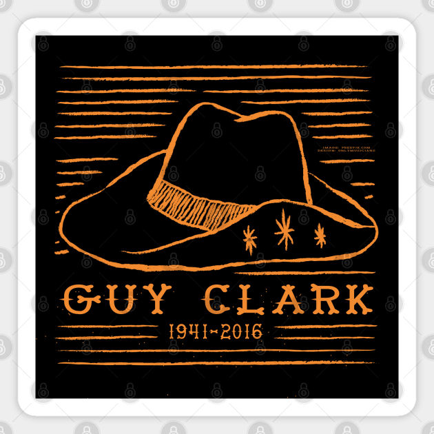 Guy Clark 1941 2016 Music D44 Magnet by Onlymusicians
